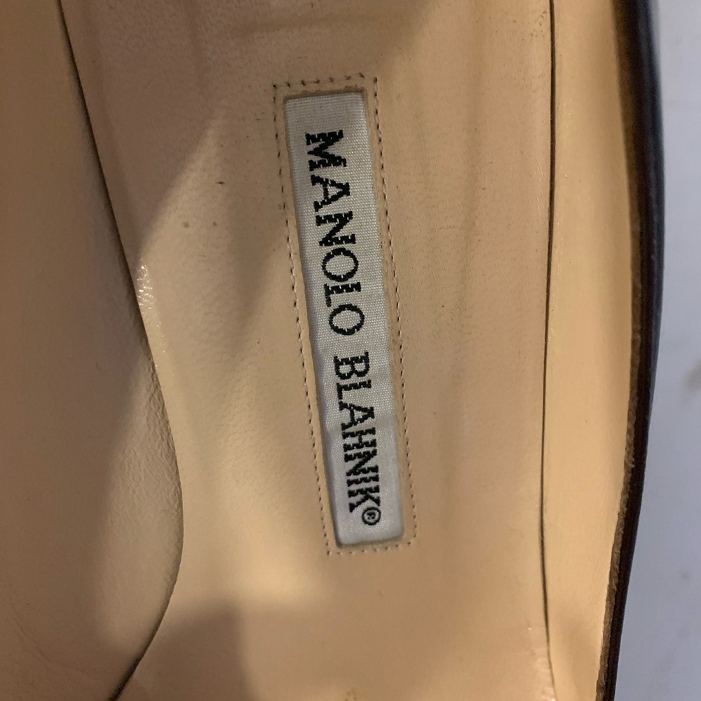 Manolo Blahnik Brown Leather Heels - Picture 6 of 8
